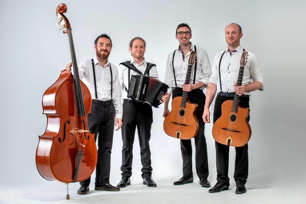 Quartet jazz manouche avec accrdéon