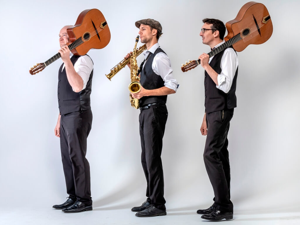 Trio jazz manouche avec saxophoniste